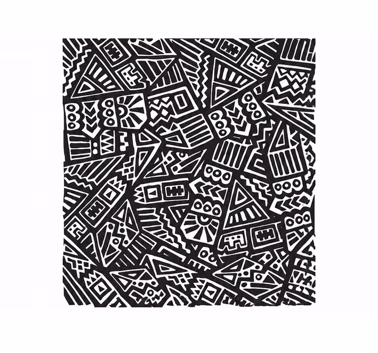 Black blind with african tribal art pattern - TenStickers