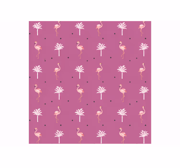 Pink blind with bright playful flamingo pattern - TenStickers