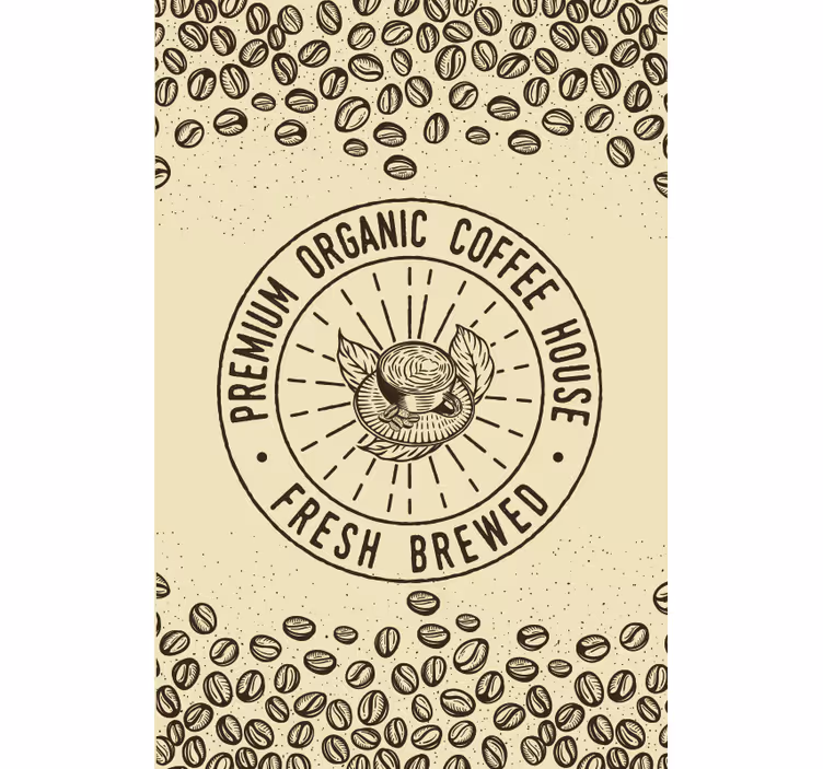 Premium Organic Coffee House kitchen blind - TenStickers