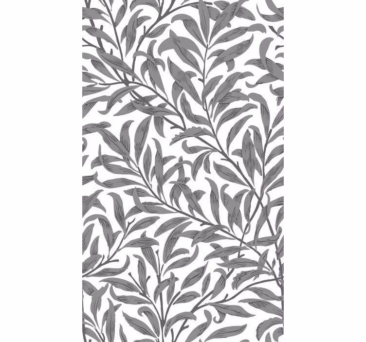 Grey Botanical Motif flower blind - TenStickers