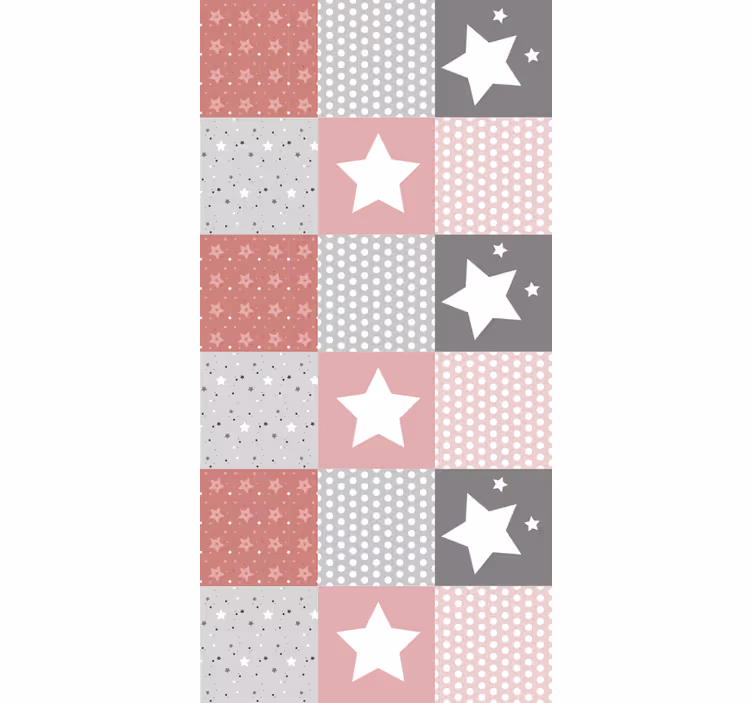 Patchwork Star Pattern nursery blind - TenStickers
