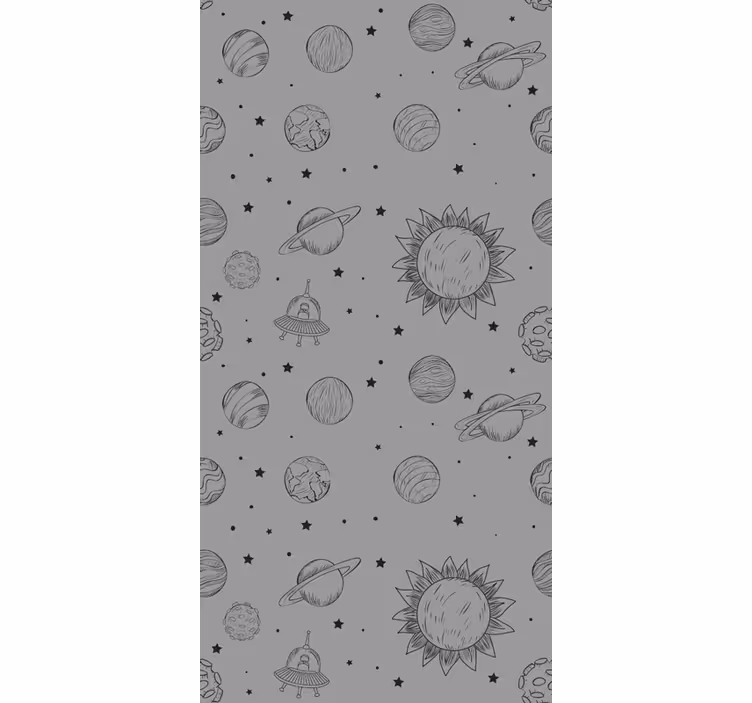 Planets Nordic roller blind - TenStickers