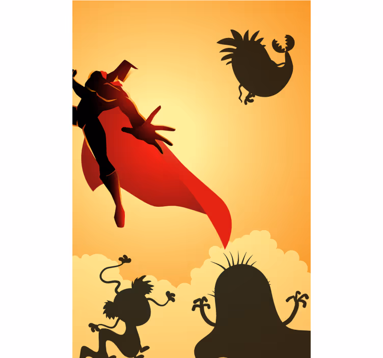 Heroic Silhouette Adventure superhero blind - TenStickers