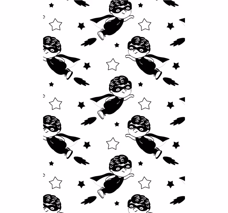 Superhero Flight Pattern nursery blind - TenStickers
