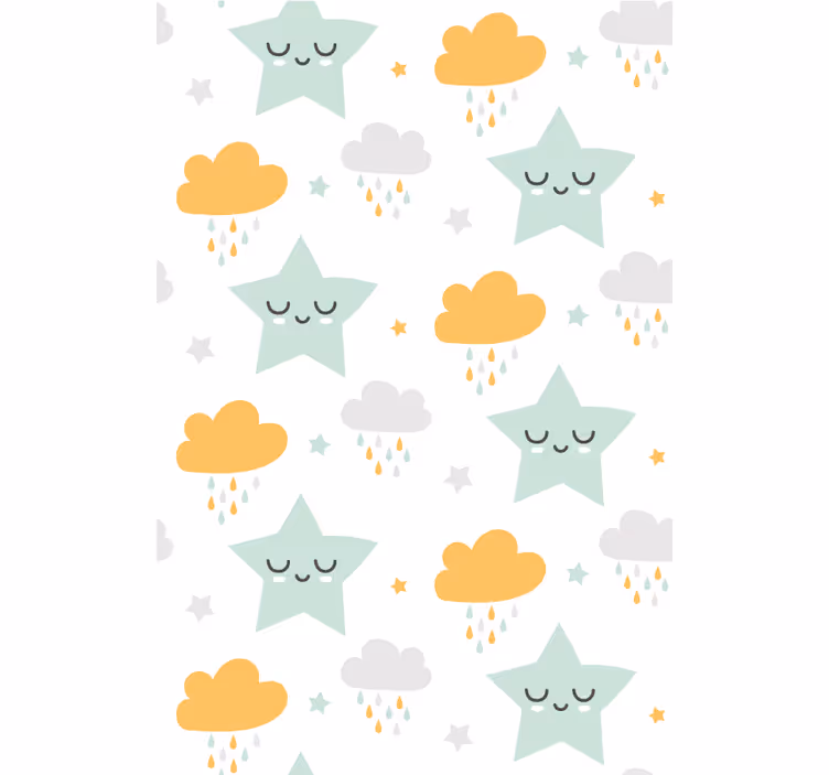 Sleepy Clouds Pattern nursery blind - TenStickers