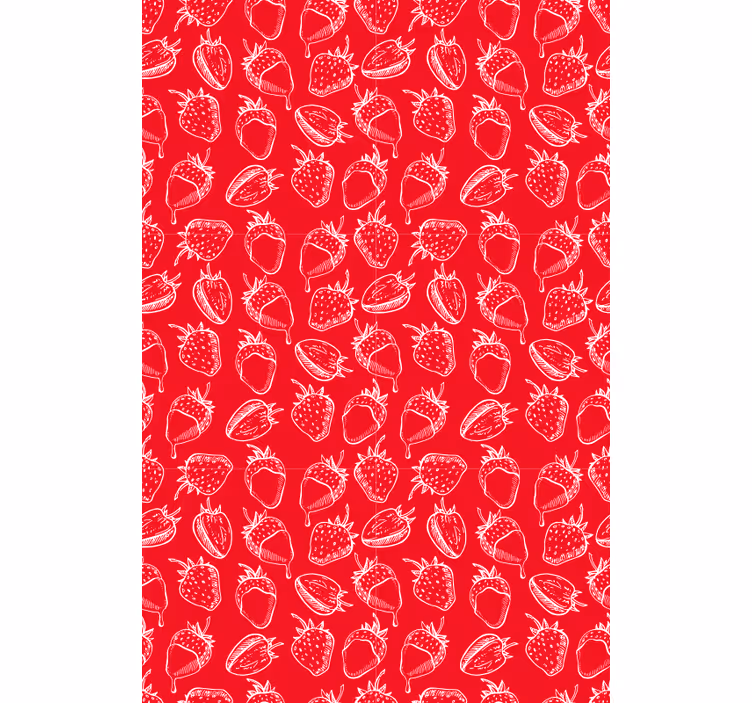 Strawberries pattern Fruit and vegetable blind - TenStickers