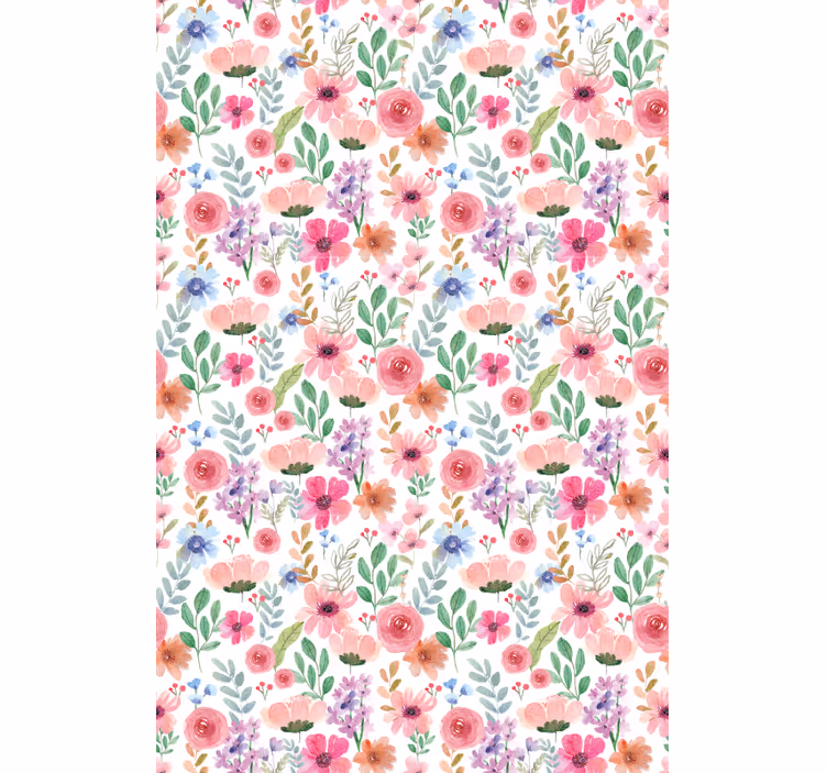 Multicolour Flower kitchen blind - TenStickers