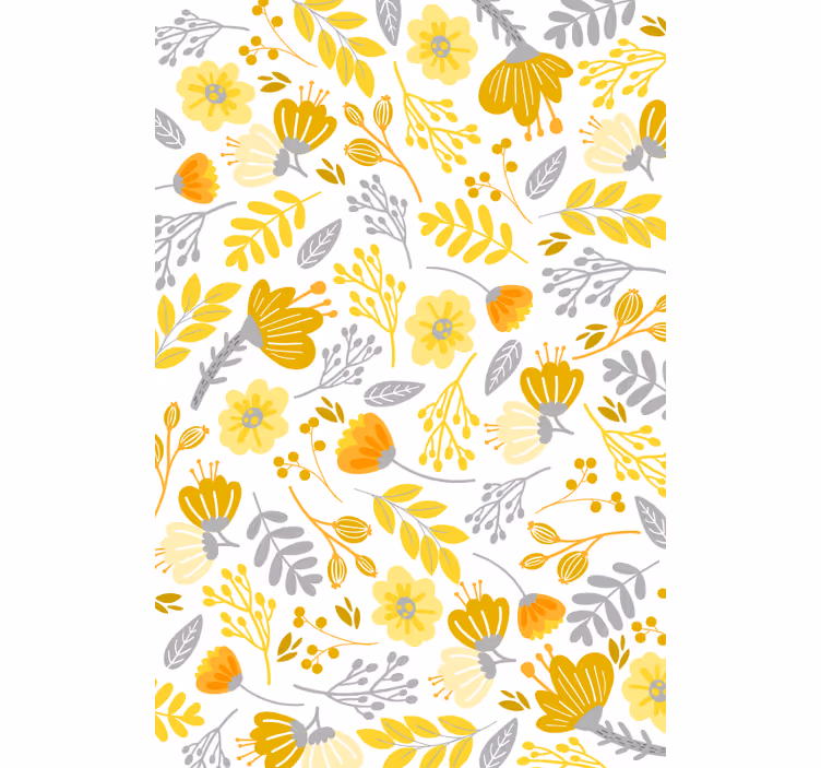 Yellow Flower kitchen blind - TenStickers