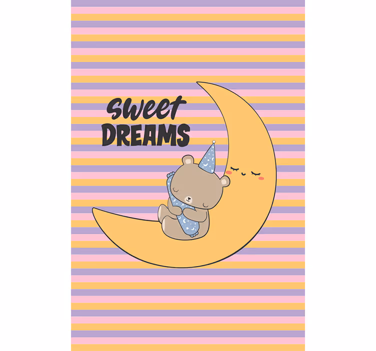 Moonlit Slumber Bear nursery blind - TenStickers