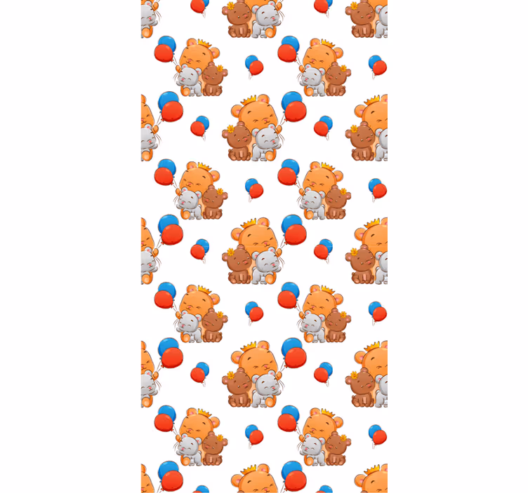 Friendly Bears Pattern nursery blind - TenStickers