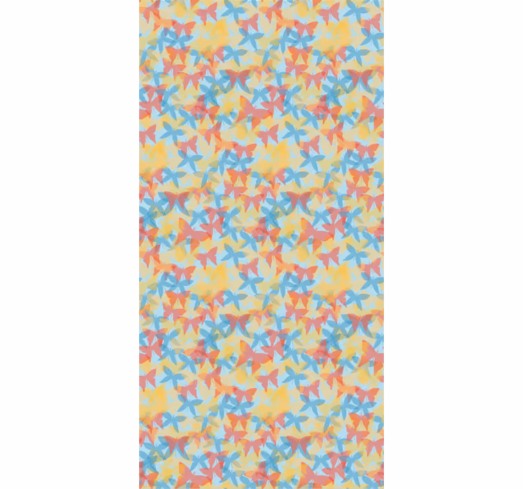 Orange, Yellow and Blue butterfly blind - TenStickers