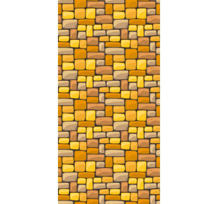Rectangular Yellow Mosaic texture and pattern blind - TenStickers