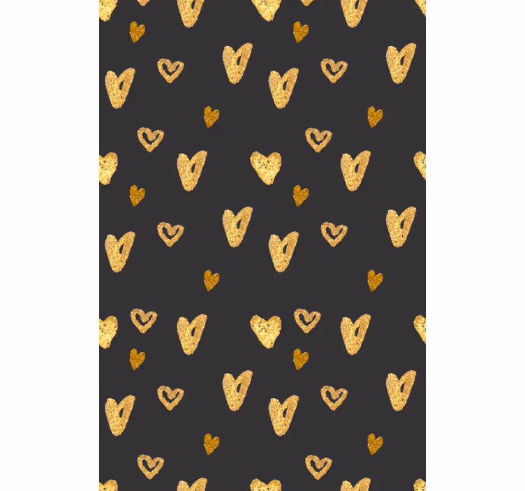 Golden Heart Pattern romantic blind - TenStickers
