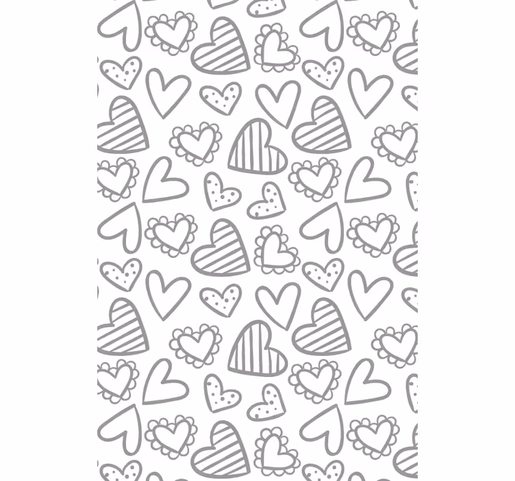 Heart Sketches Pattern romantic blind - TenStickers