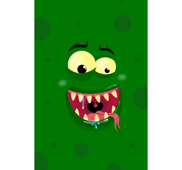 Green Monster funky roller blind - TenStickers