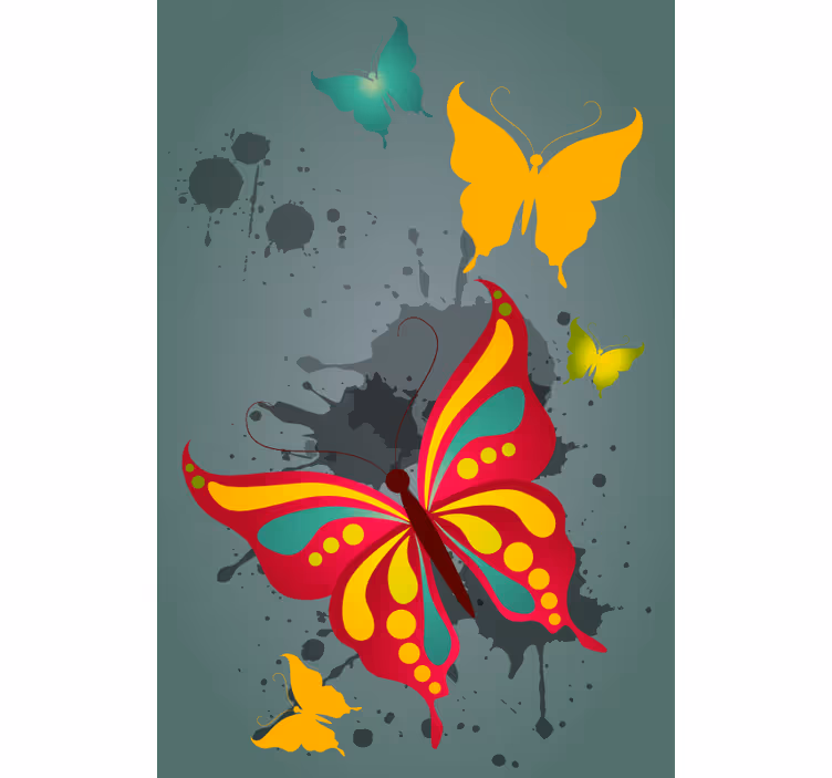 Vibrant Splash butterfly blind - TenStickers