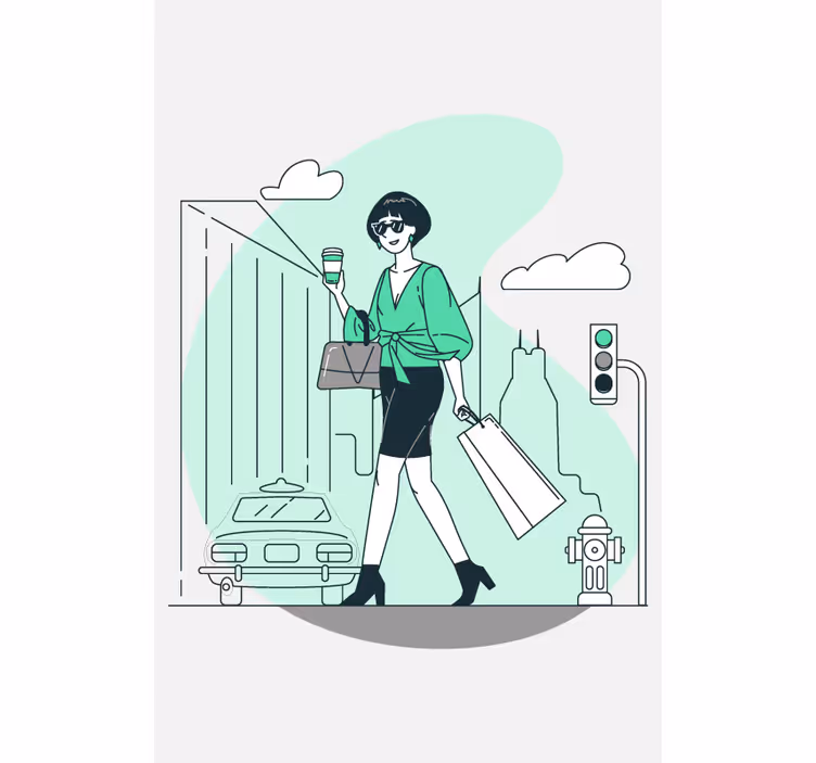 Stylish City Life text roller blind - TenStickers