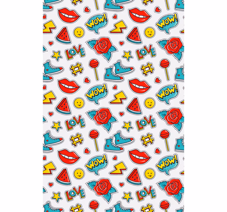 Pop Culture Patterns funky roller blind - TenStickers