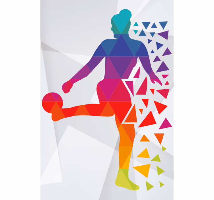 Geometric Soccer Player sport blind - TenStickers