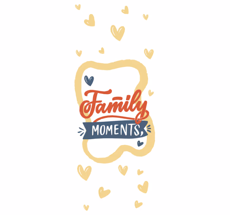 Cherish Precious Family Moments text roller blind - TenStickers