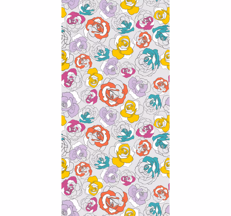 Colorful Rose Pattern flower blind - TenStickers