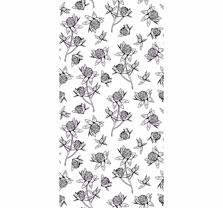 Botanical Motif Creation flowers and plant blind - TenStickers