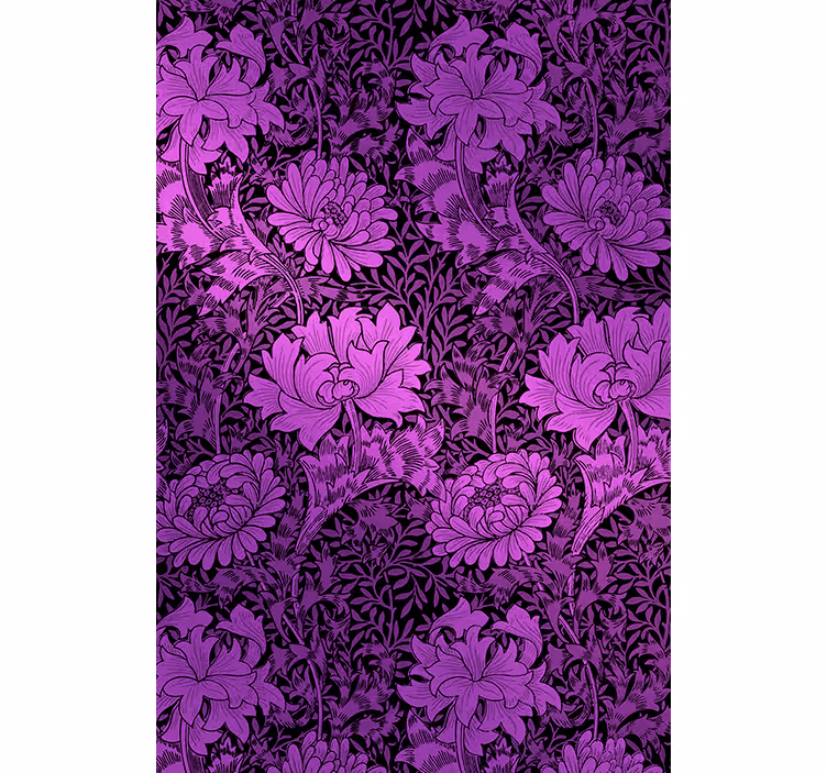 Purple botanical motif flower blind - TenStickers