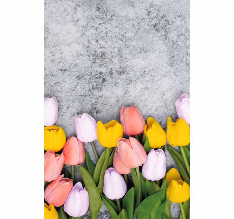 Vibrant Tulip Bloom flowers and plant blind - TenStickers