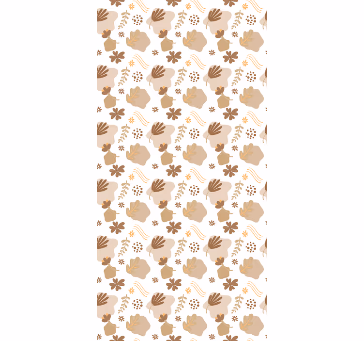 Organic beige pattern flowers and plant blind - TenStickers