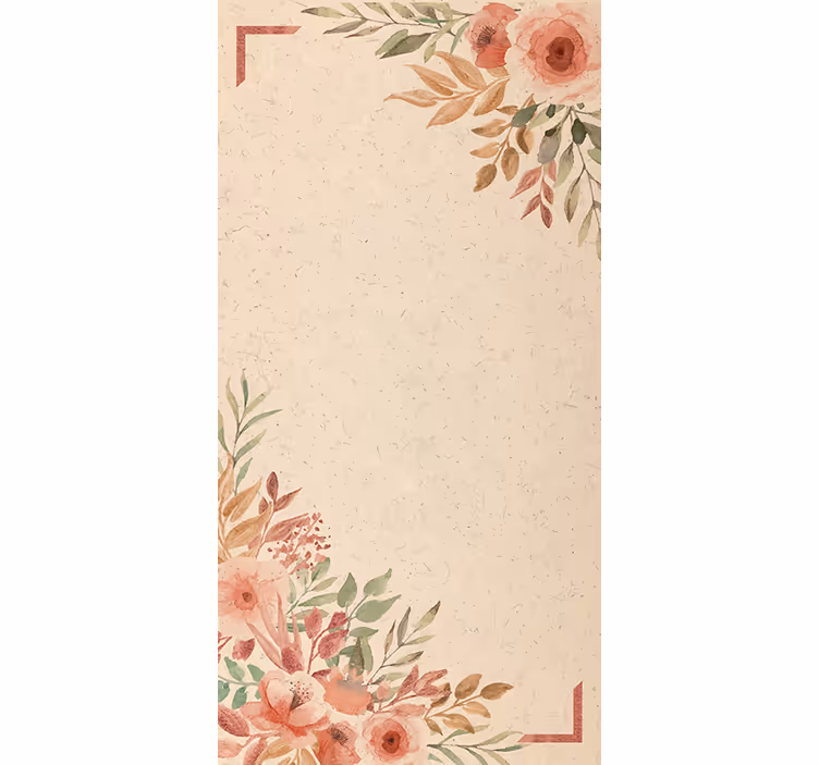 Charming beige border flower blind - TenStickers