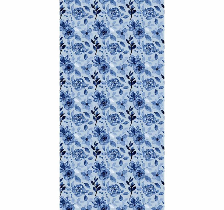 Blue arrangement flowers and plant blind - TenStickers