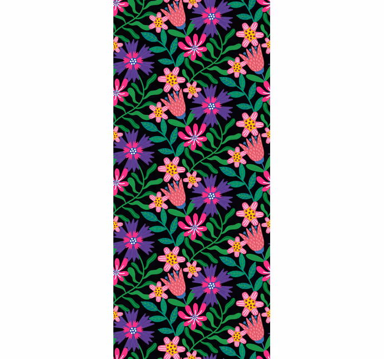 Floral Harmony Design flowers and plant blind - TenStickers