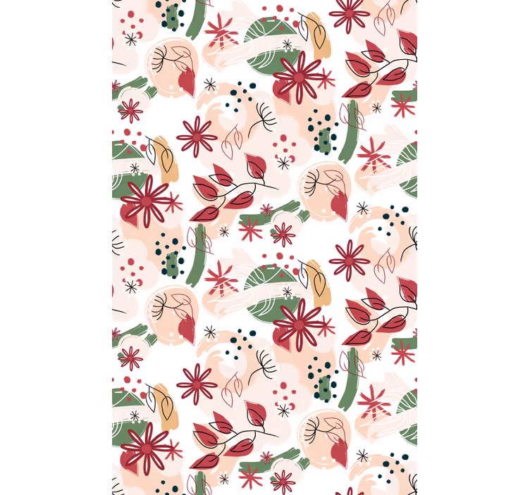 Floral Abstract Pattern flowers and plant blind - TenStickers