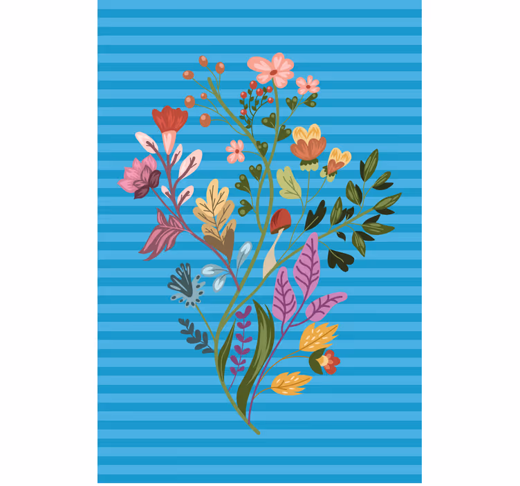 Botanical arrangement flower blind - TenStickers