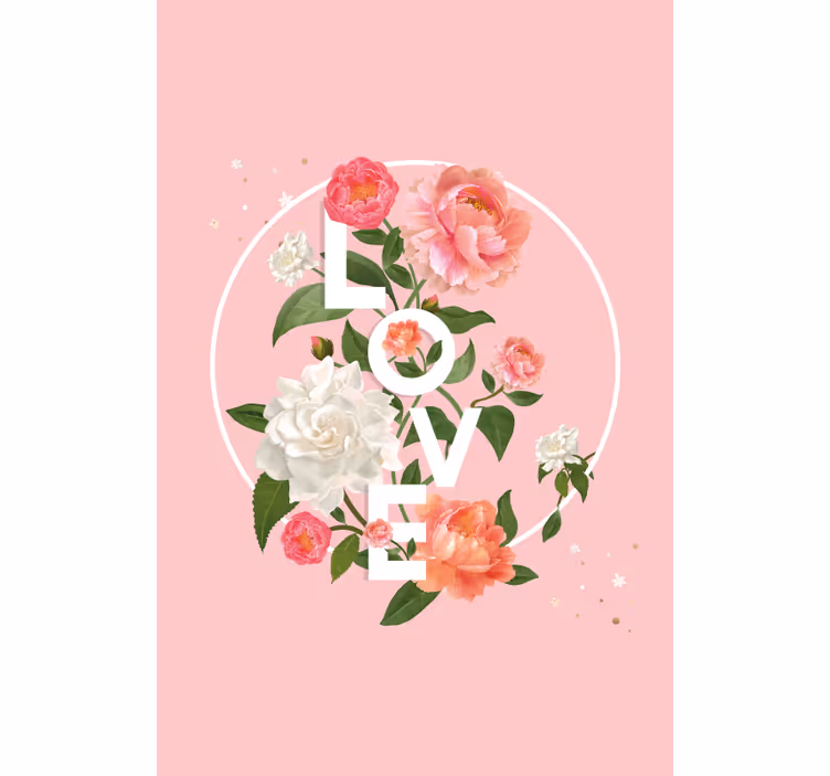 Love floral design romantic blind - TenStickers