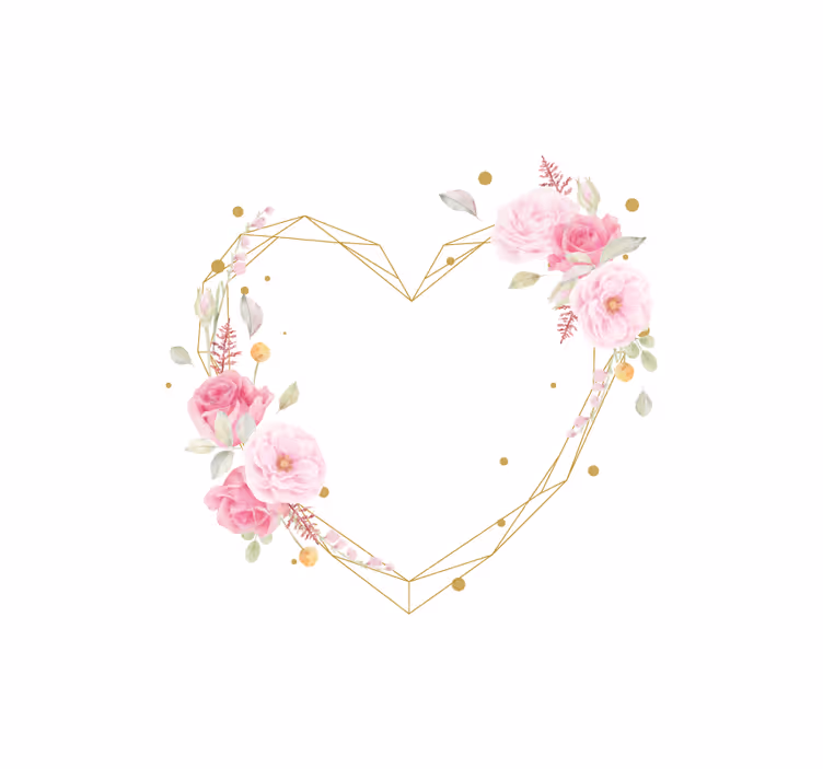 Heart arrangement flower blind - TenStickers