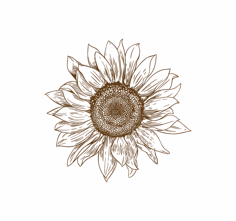 Sunflower Design flowers and plant blind - TenStickers