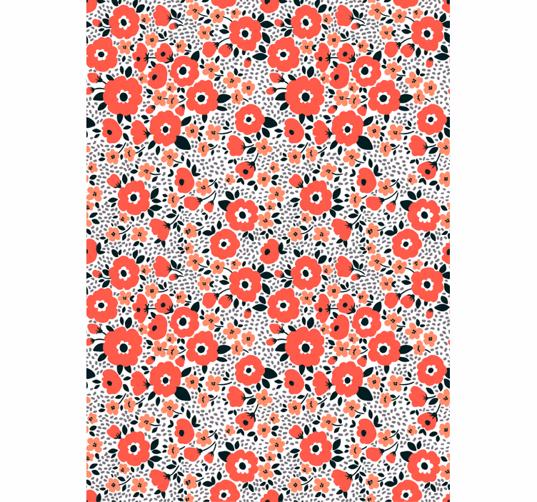 Abstract red poppies pattern Flower blind - TenStickers