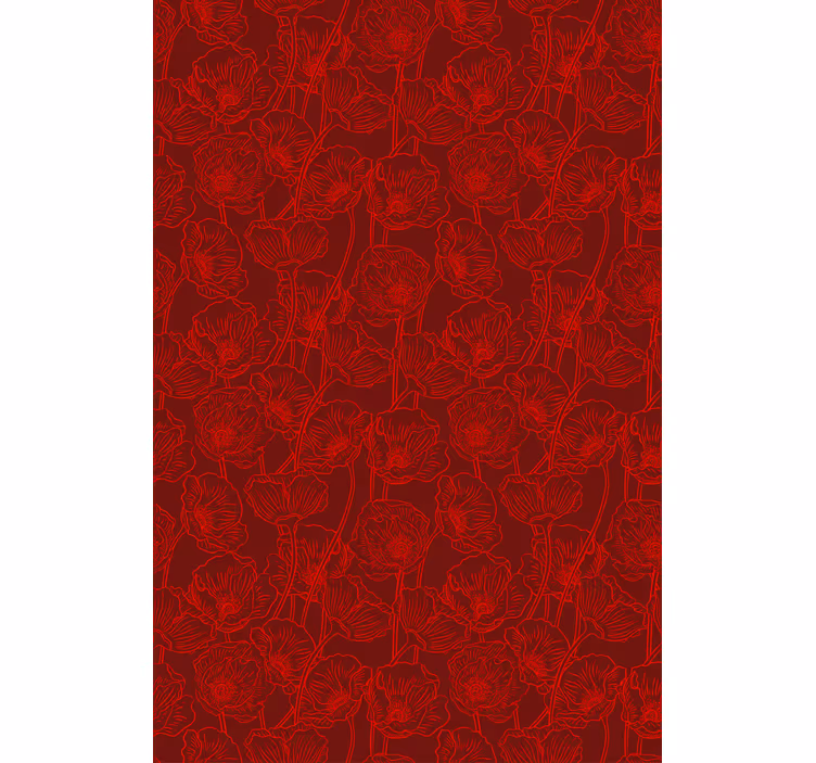Intricate red pattern flower blind - TenStickers