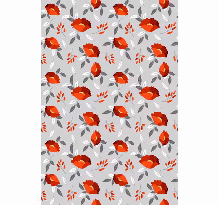 Red grey pattern flower blind - TenStickers