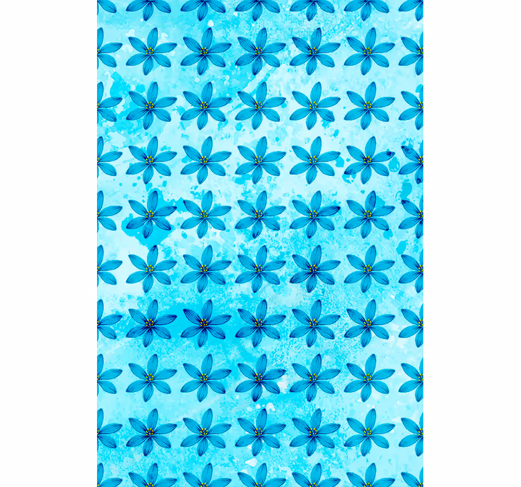 Beautiful Blue Blooms flowers and plant blind - TenStickers