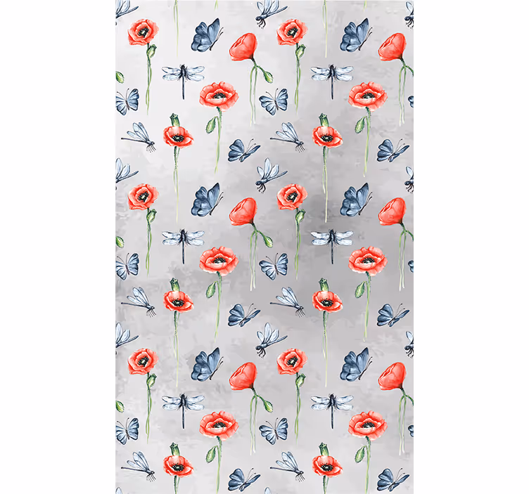 Puppies and insects flowers and plant blind - TenStickers