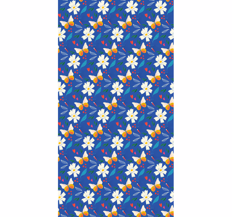 Daisies and Butterflies flowers and plant blind - TenStickers