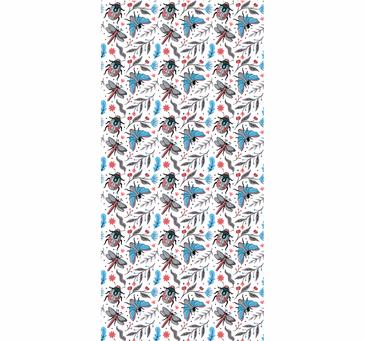 Winged insects and flora flowers and plant blind - TenStickers