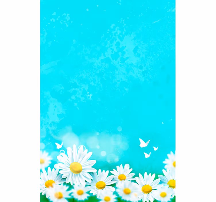 Daisies with Butterflies flowers and plant blind - TenStickers