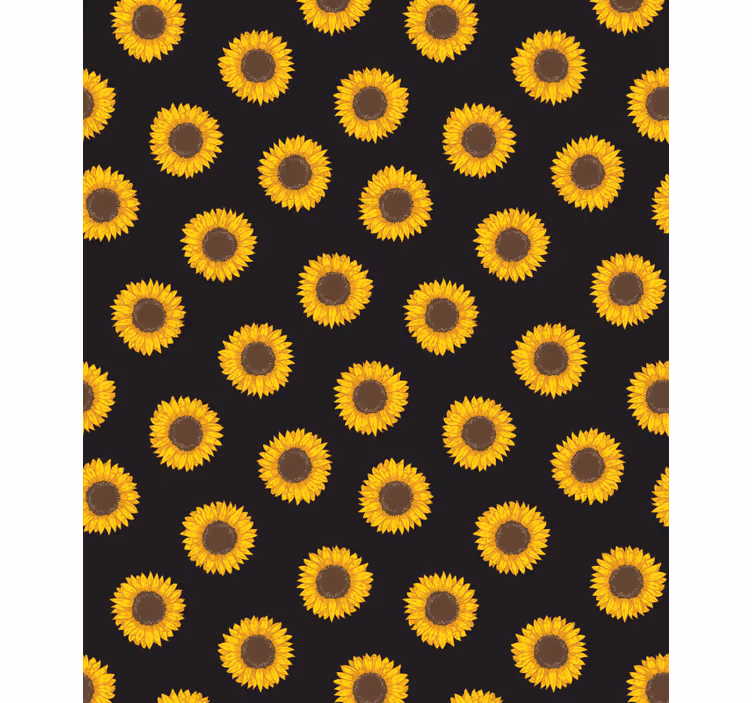 Black and yellow sunflowers flowers and plant blind - TenStickers