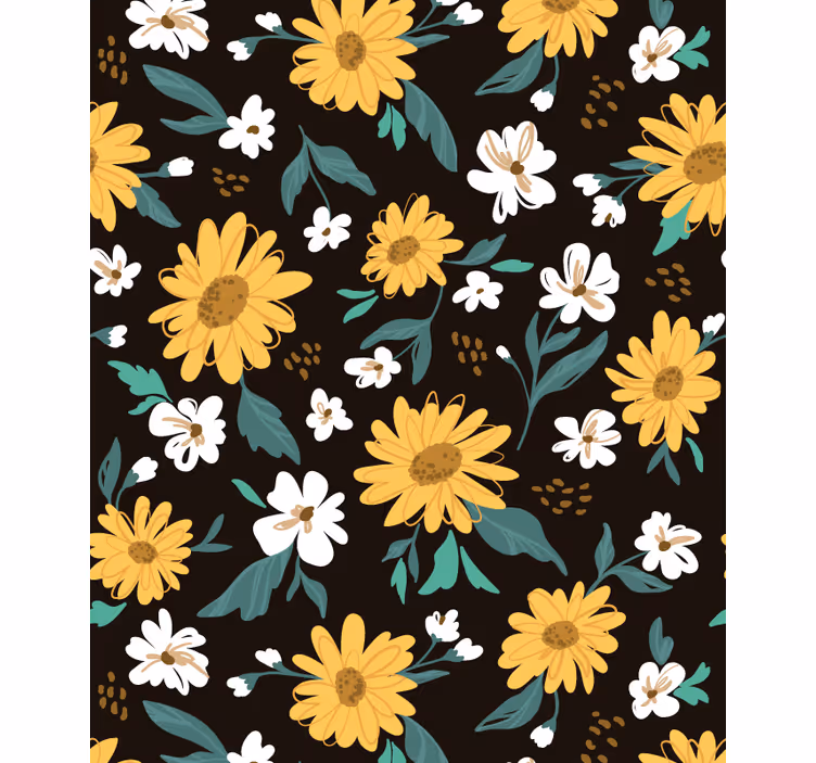Lively Botanical Motif flowers and plant blind - TenStickers