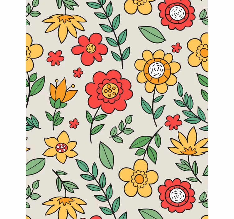 Vivid colourful pattern flower blind - TenStickers