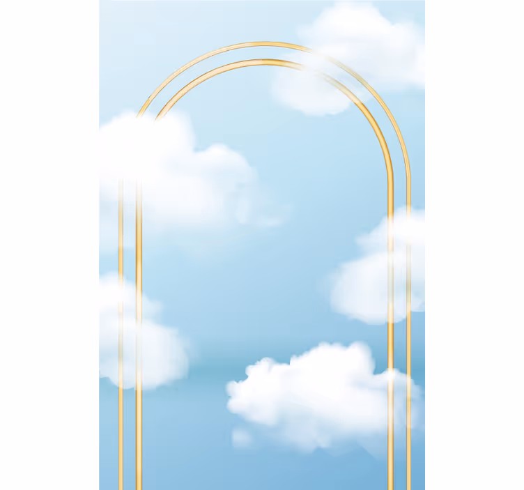 Golden arching pattern cloud blind - TenStickers