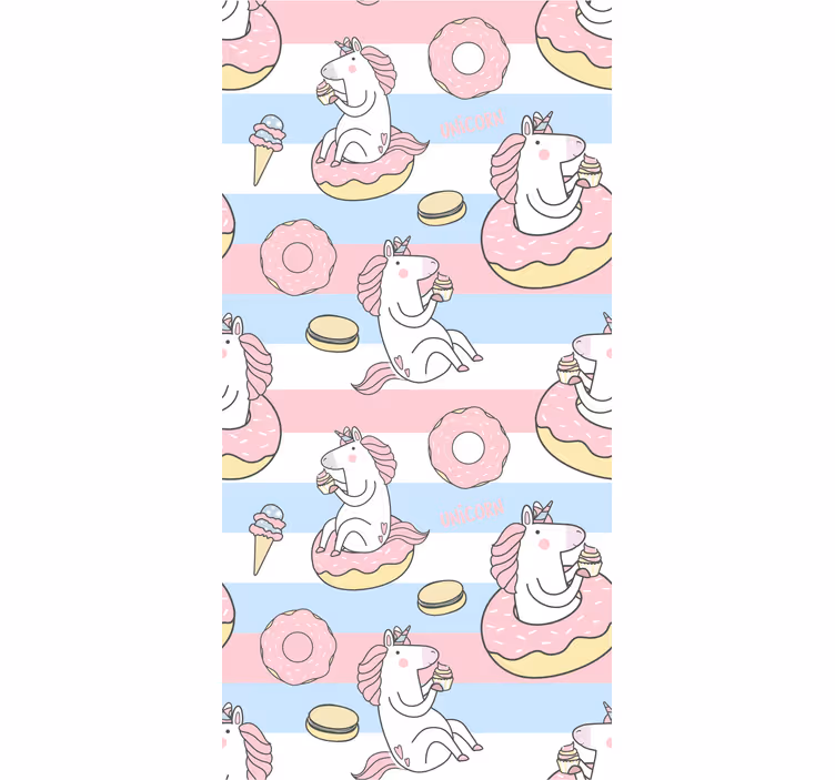 Unicorn Dessert Delights funky roller blind - TenStickers